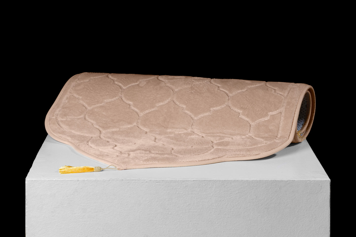 Soft Velvet Prayer Mat - Ivory Beige