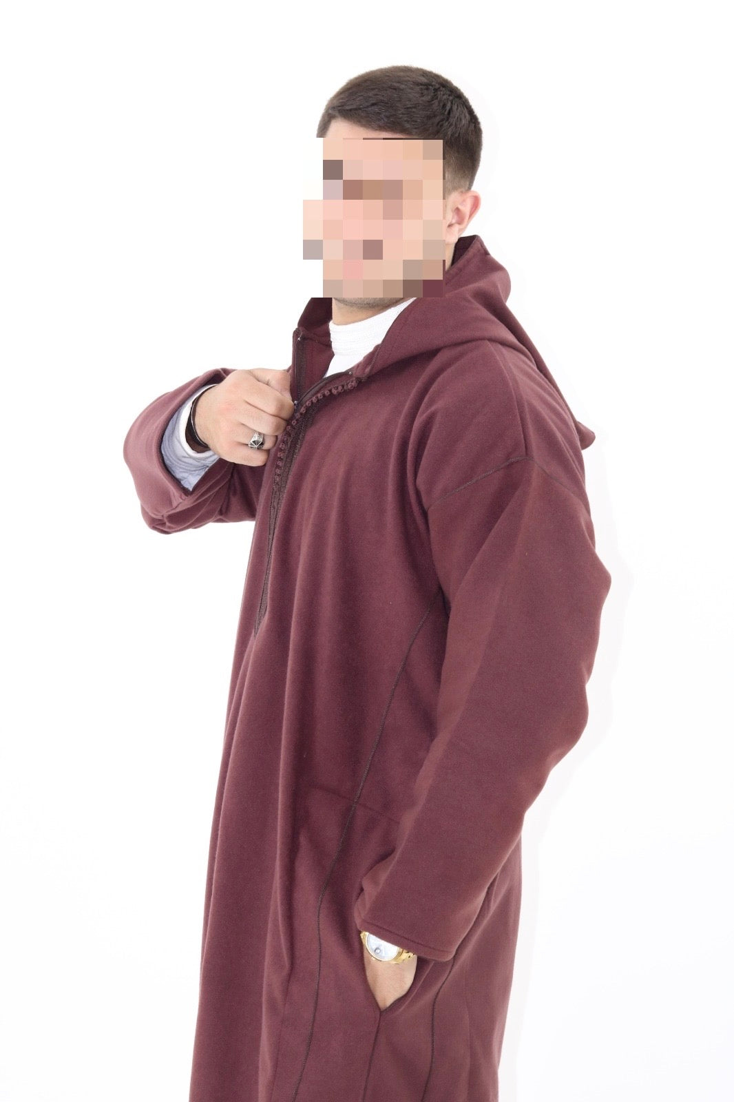 Winter Djellaba Sahara Burgundy
