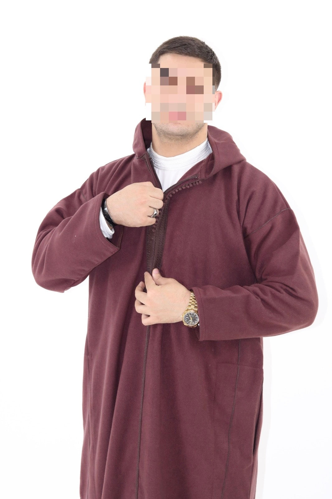 Winter Djellaba Sahara Burgundy