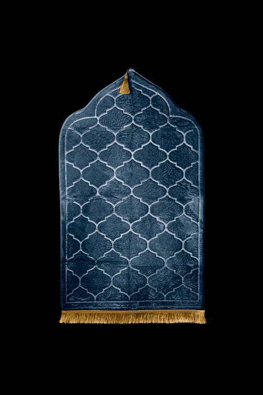 Soft Velvet Prayer Mat - Teal Green