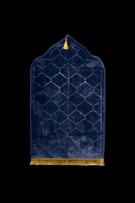 Soft Velvet Prayer Mat - Midnight Navy