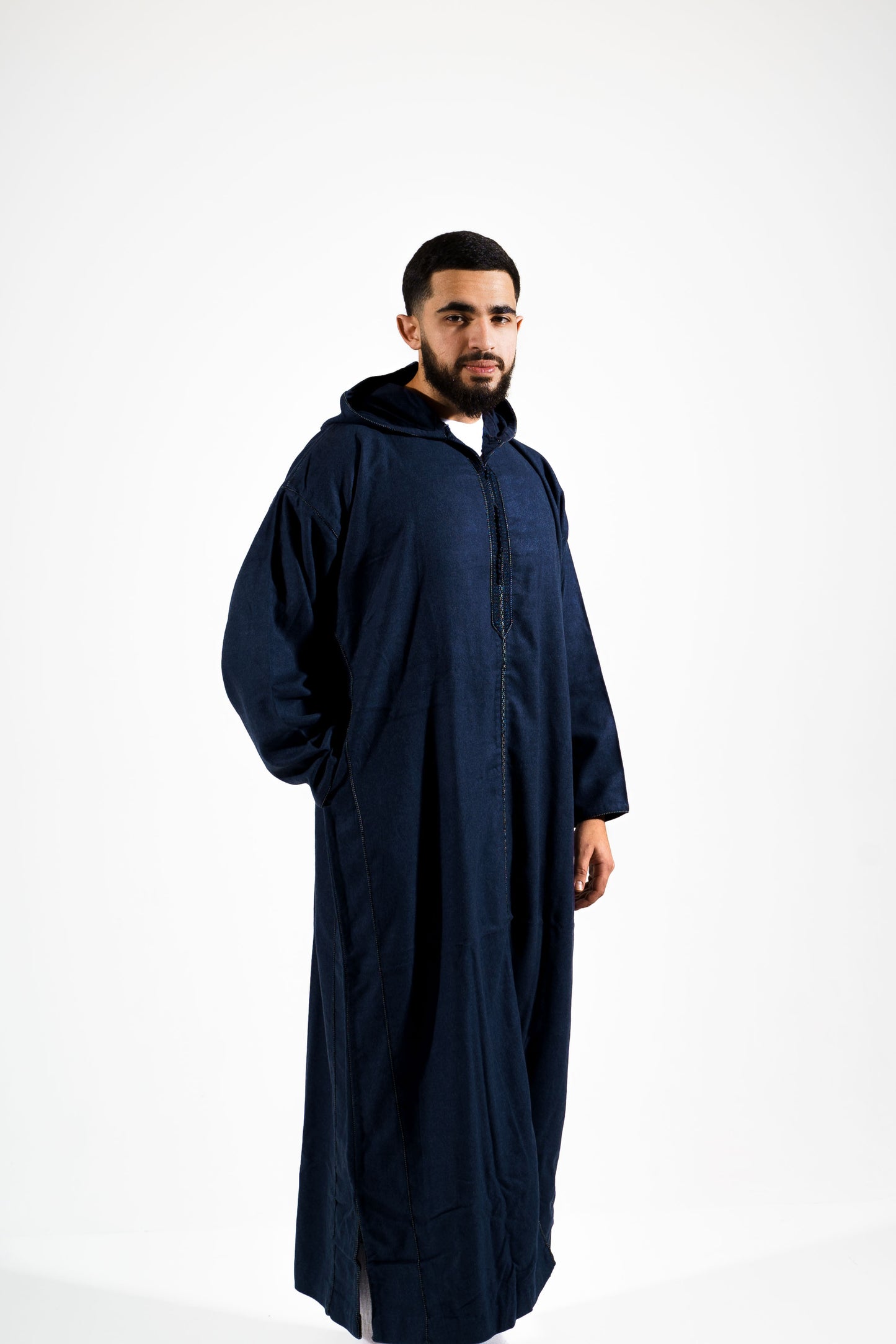 Winter Djellaba Navy Blue Comfort
