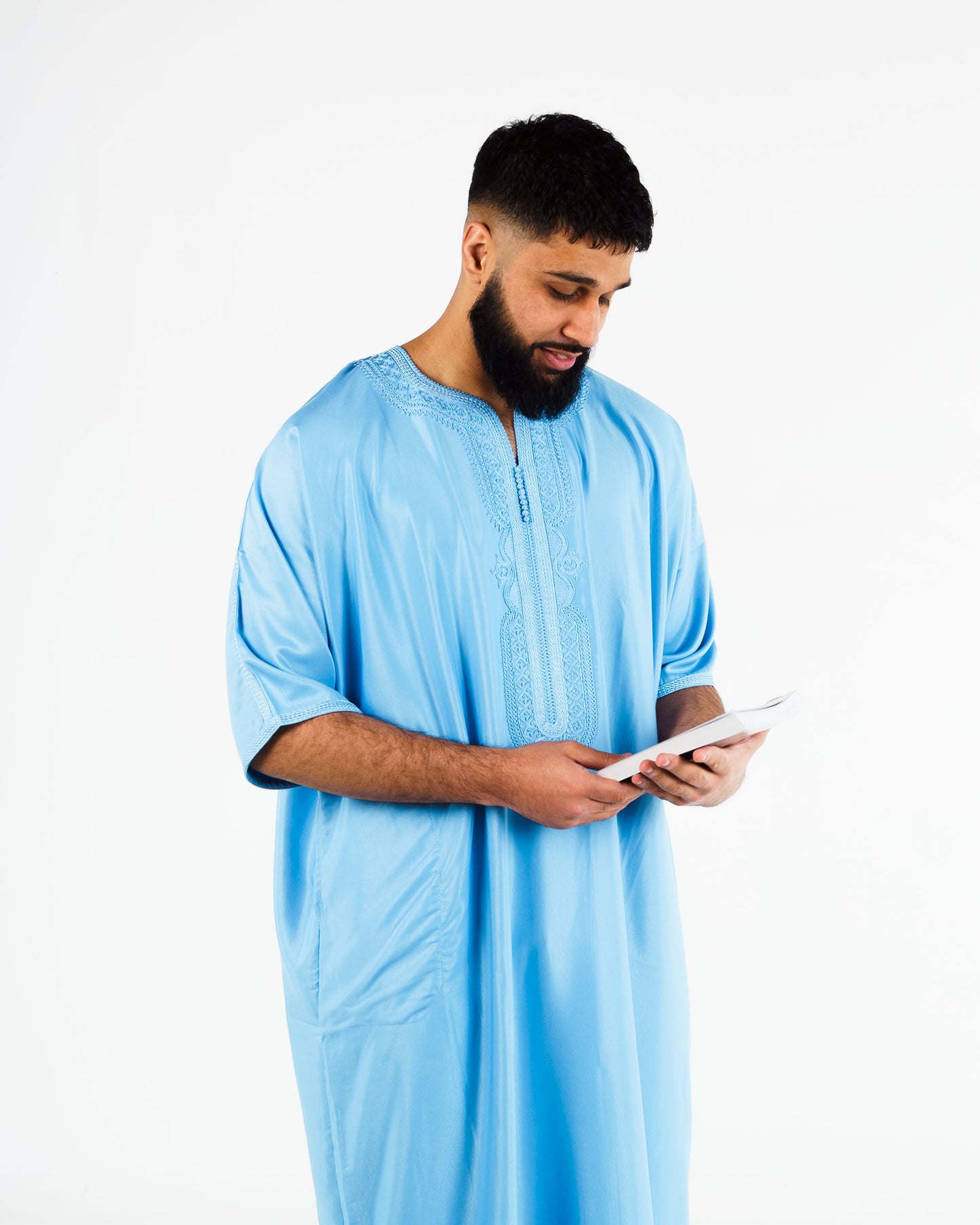 Qaleel Breeze Blue Gandoura